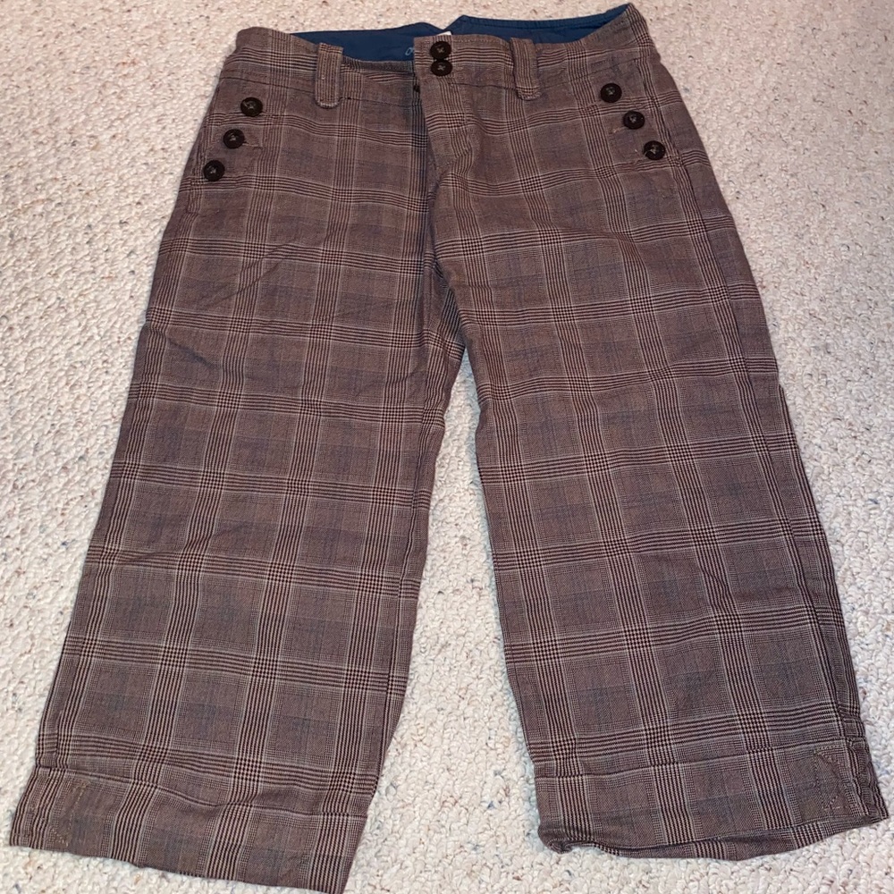 American Eagle Plaid Capris